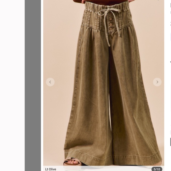 So Me “ The Cape” So Me Wide Leg Pintuck Jeans 81 - Picture 9 of 9